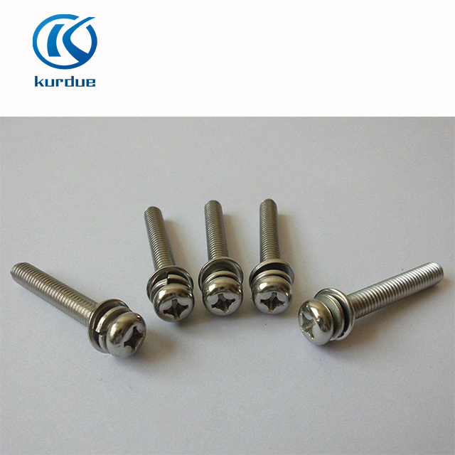Machine screws with washer