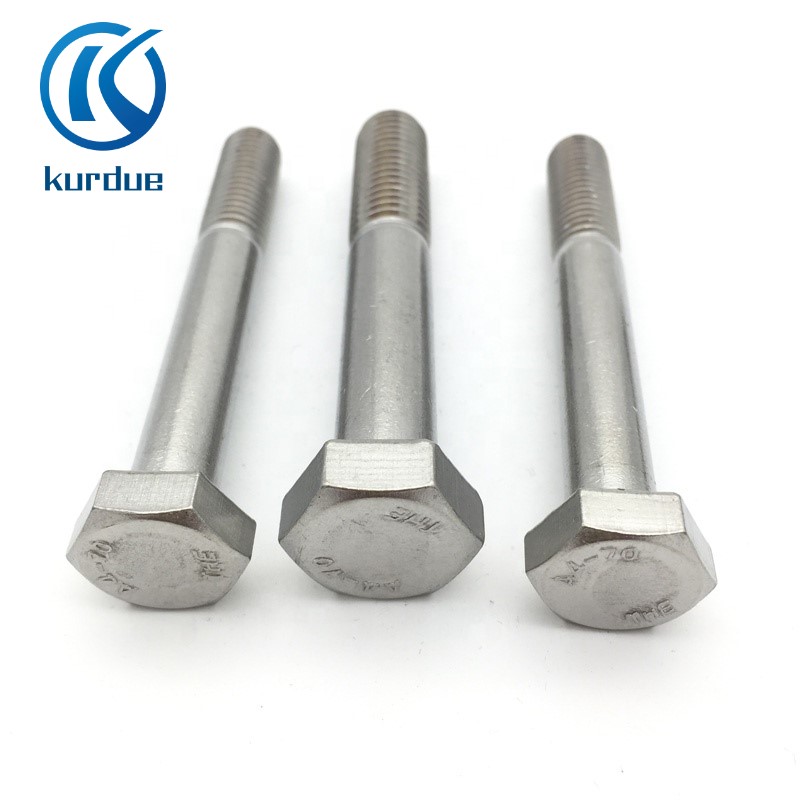 Factory price stainless steel 304 316 316L DIN 931 DIN 933 hex bolts and nuts Hex Bolt