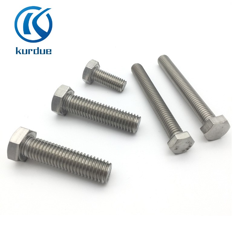 Factory price stainless steel 304 316 316L DIN 931 DIN 933 hex bolts and nuts Hex Bolt
