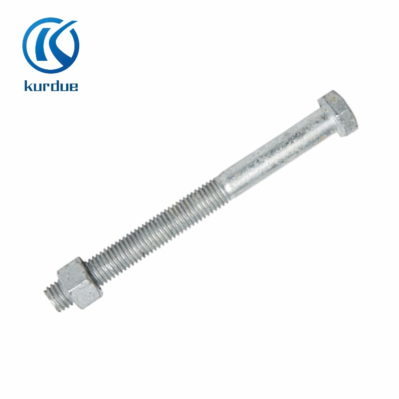 Solar energy fasteners hot dip galvanized BS3692 hex bolt M16-260-220-40