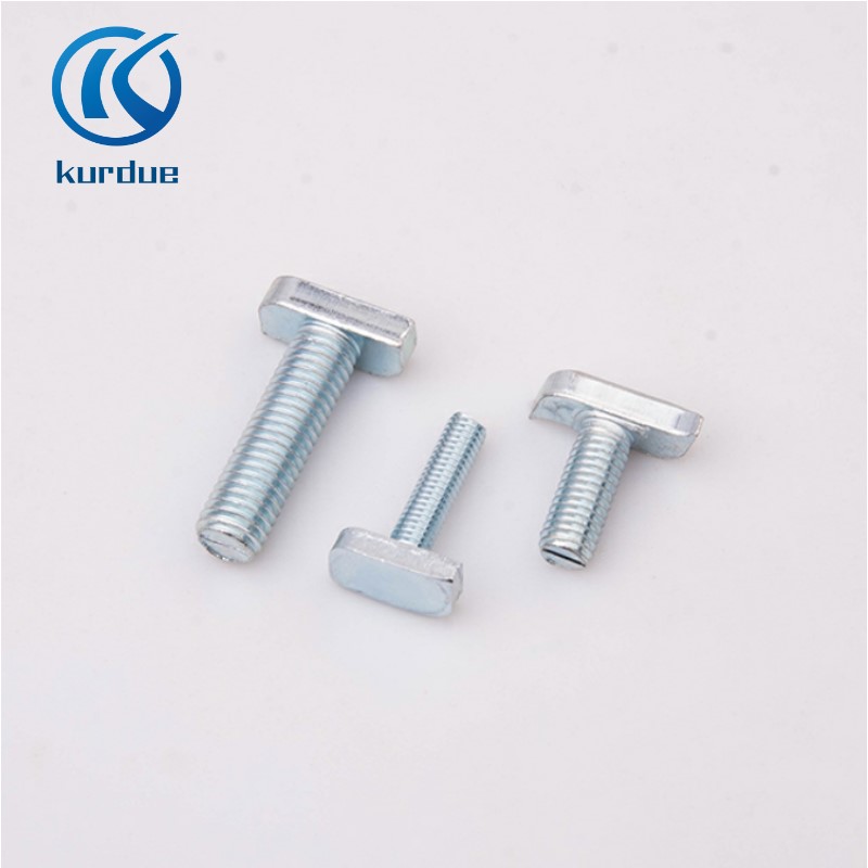 Custom forged fastener rectangle flat square hammer head clamp T bolt