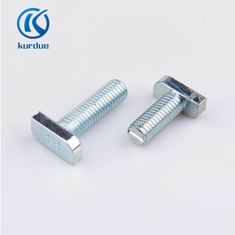 Custom forged fastener rectangle flat square hammer head clamp T bolt
