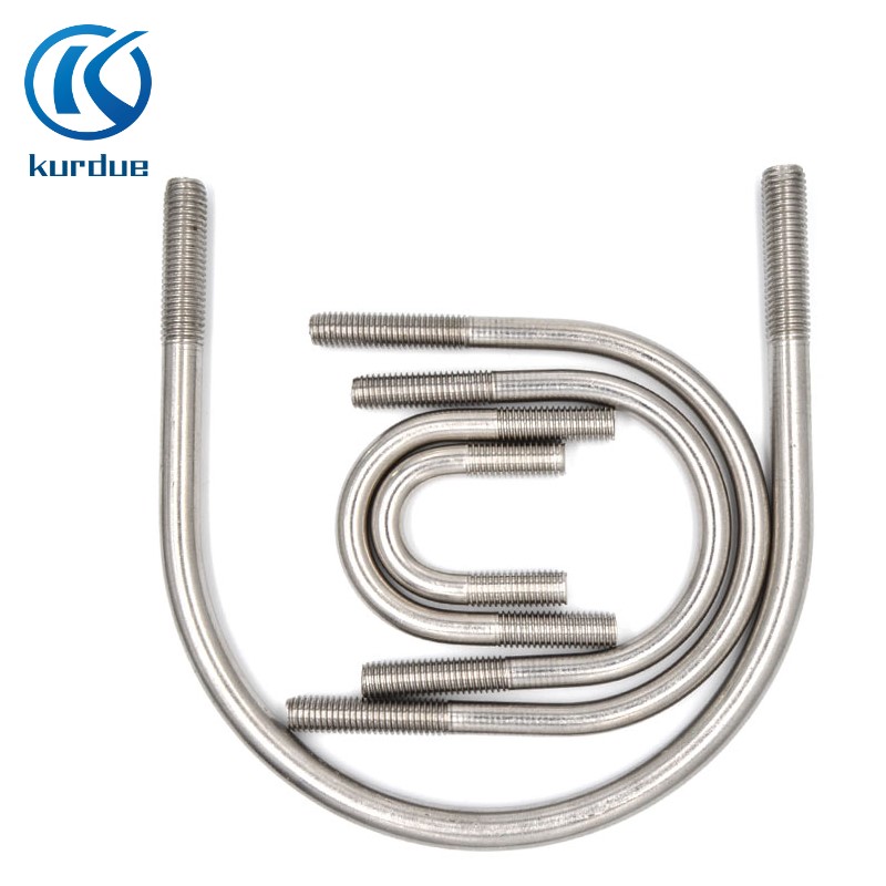 Stainless Steel grade 8.8 m16 m20 double flat u bolt m3